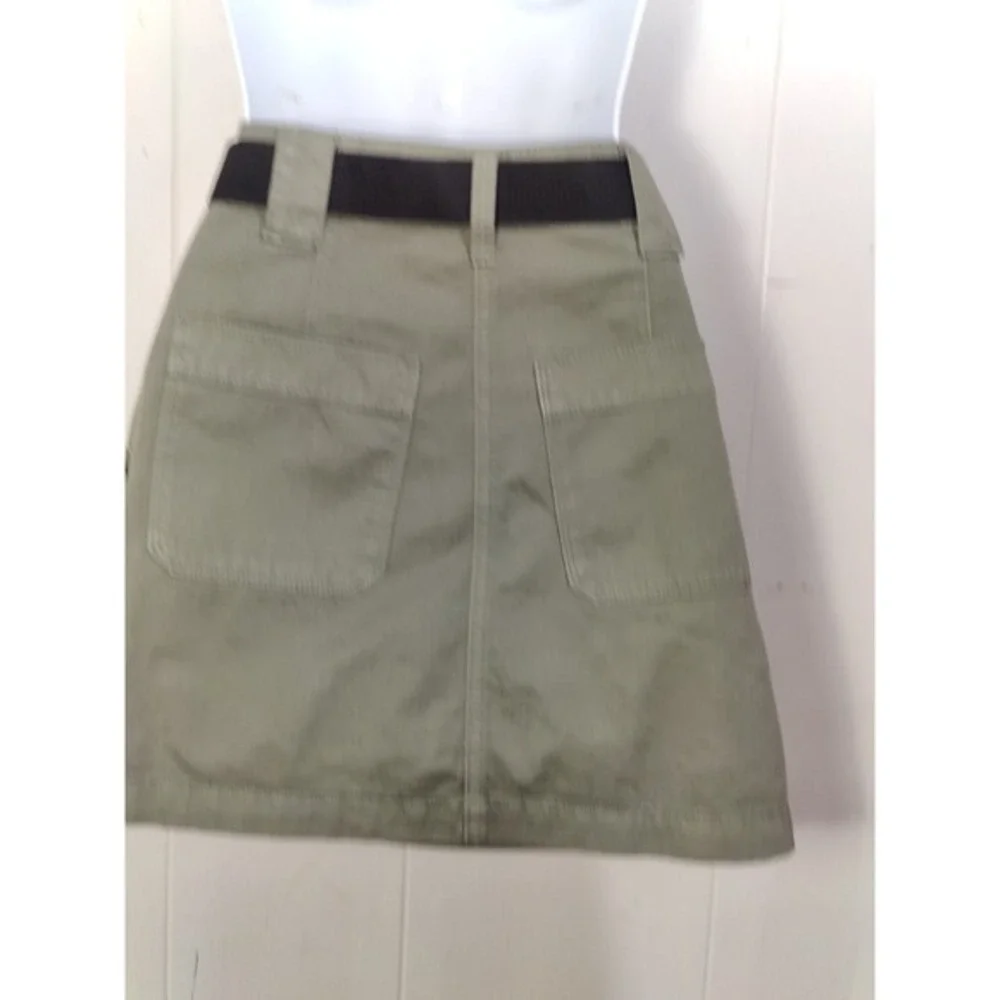 American Eagle Outfitters Cargo Skirt Olive Green Belted Utility Mini‎ granola